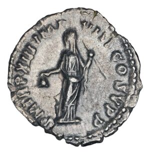 Alternative view of Commodus AR Denarius - Libertas